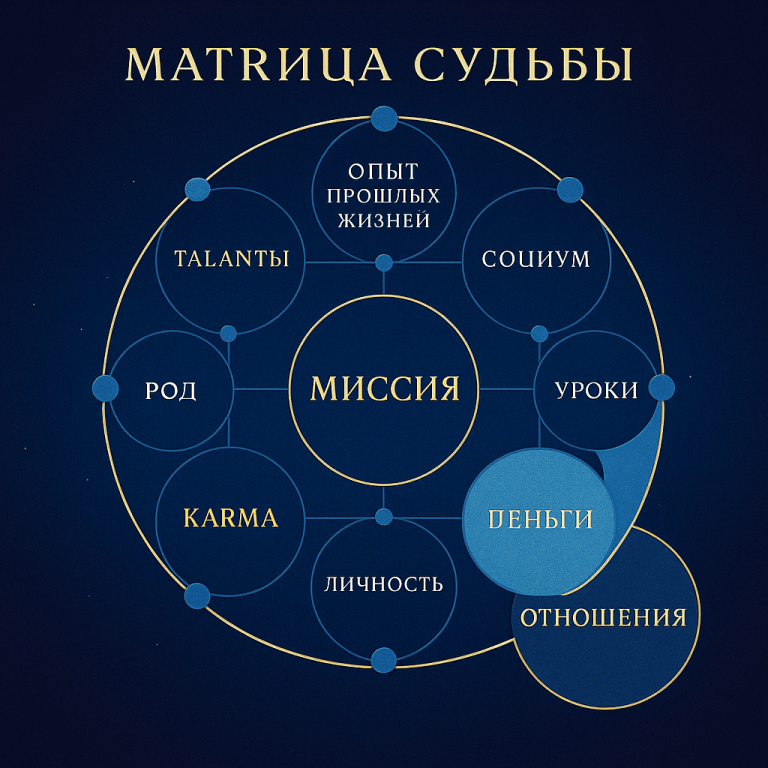 Позиции Матрицы судьбы: значение зон