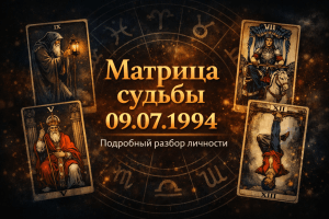 Разбор матрицы судьбы по дате рождения 09.07.1994