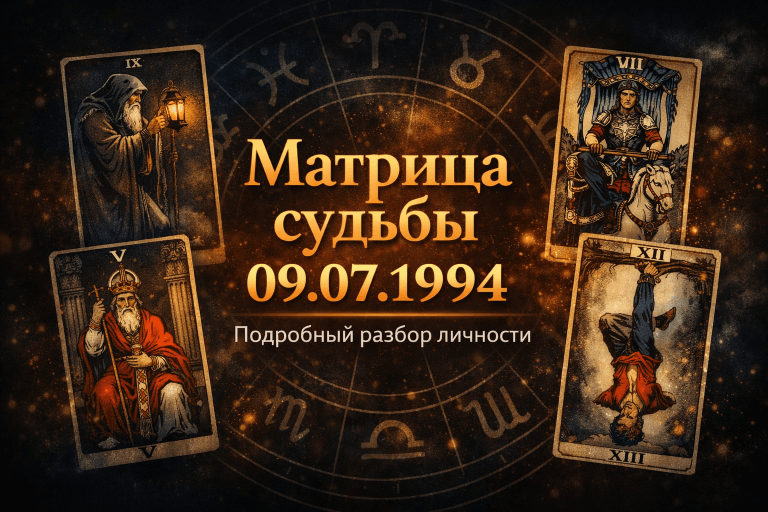 Разбор матрицы судьбы по дате рождения 09.07.1994