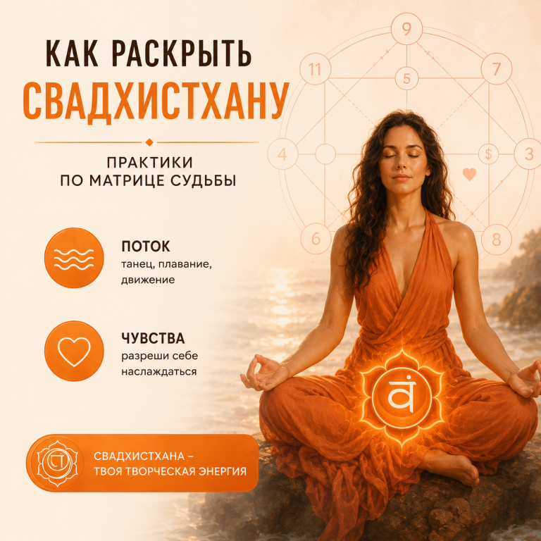 Как раскрыть свадхистхану: практики по матрице судьбы