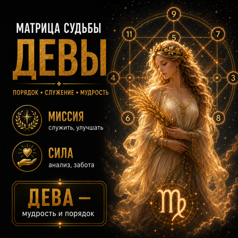Матрица судьбы Девы: служение, здоровье и кармические блоки
