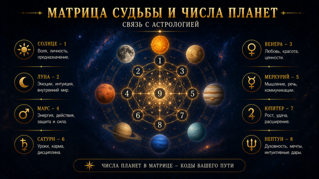 Матрица судьбы и числа планет