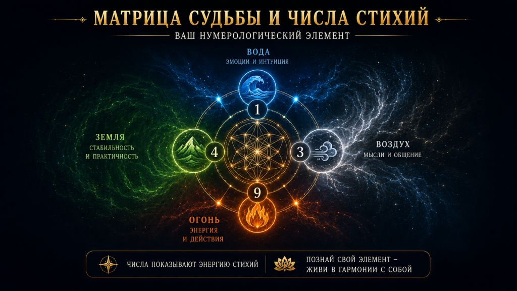 Матрица судьбы и числа стихий