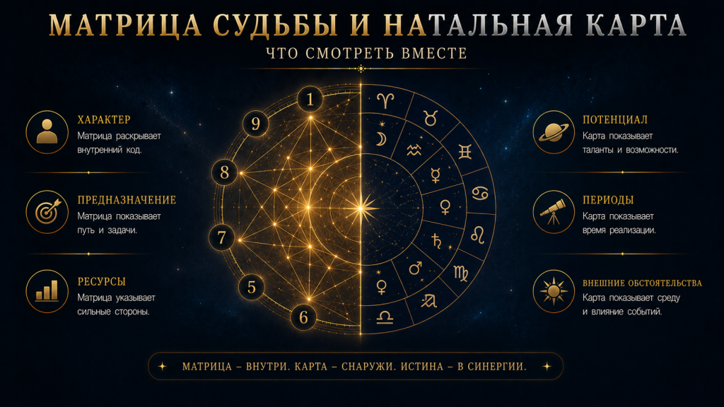 Матрица судьбы и натальная карта