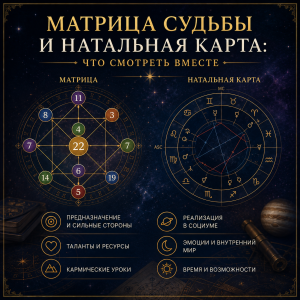 Матрица судьбы и натальная карта: что смотреть вместе
