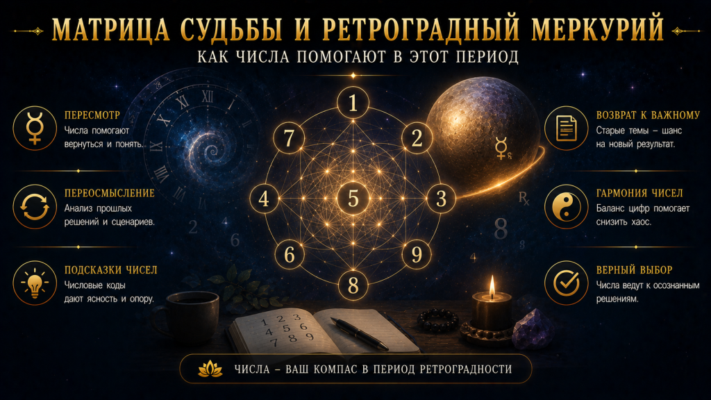 Матрица судьбы и ретроградный Меркурий