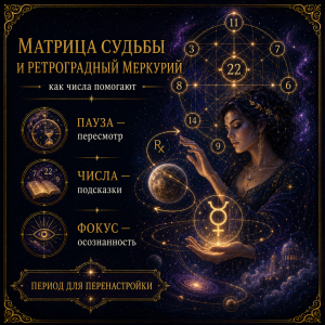 Матрица судьбы и ретроградный Меркурий: как числа помогают в этот период