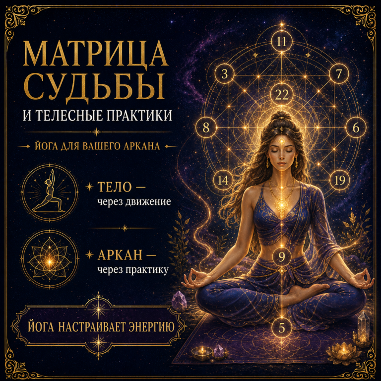 Матрица судьбы и телесные практики: йога для вашего аркана