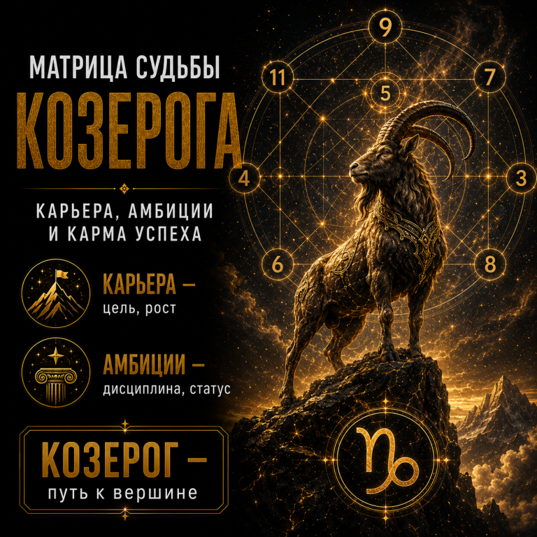 Матрица судьбы Козерога: карьера, амбиции и карма успеха