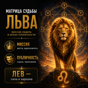 Матрица судьбы Льва: миссия лидера и аркан публичности
