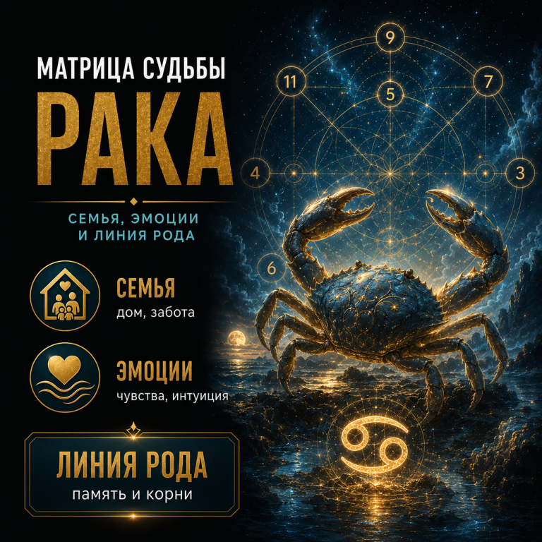 Матрица судьбы Рака: семья, эмоции и линия рода