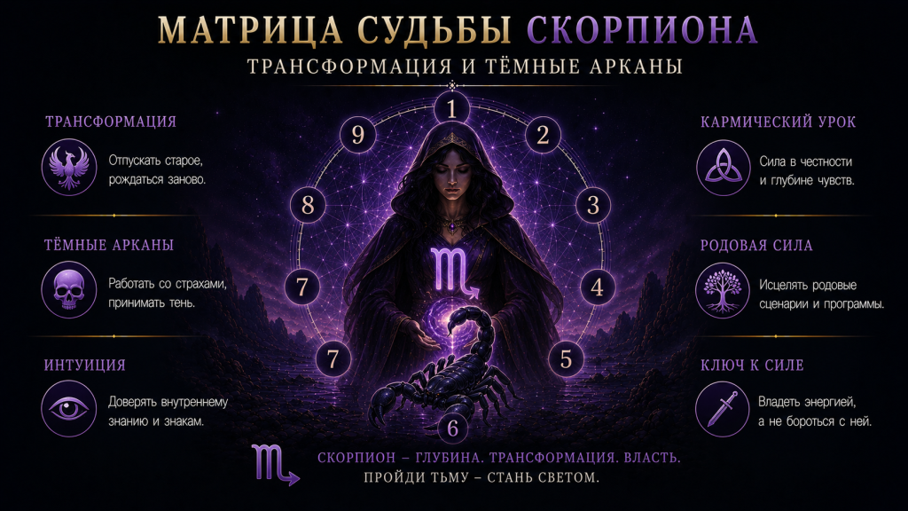Матрица судьбы Скорпиона