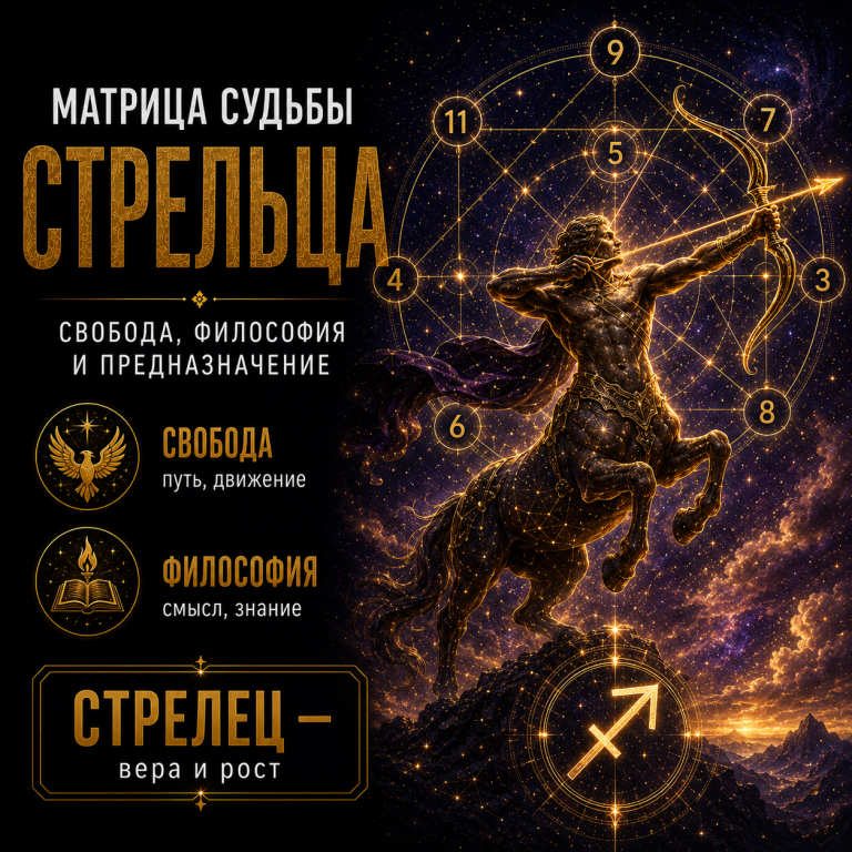 Матрица судьбы Стрельца: свобода, философия и предназначение