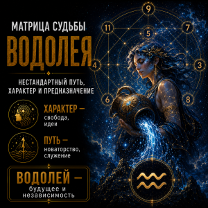 Матрица судьбы Водолея: нестандартный путь, характер и предназначение