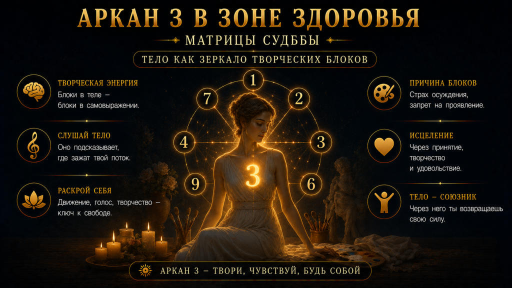 Аркан 3 в зоне здоровья матрицы судьбы