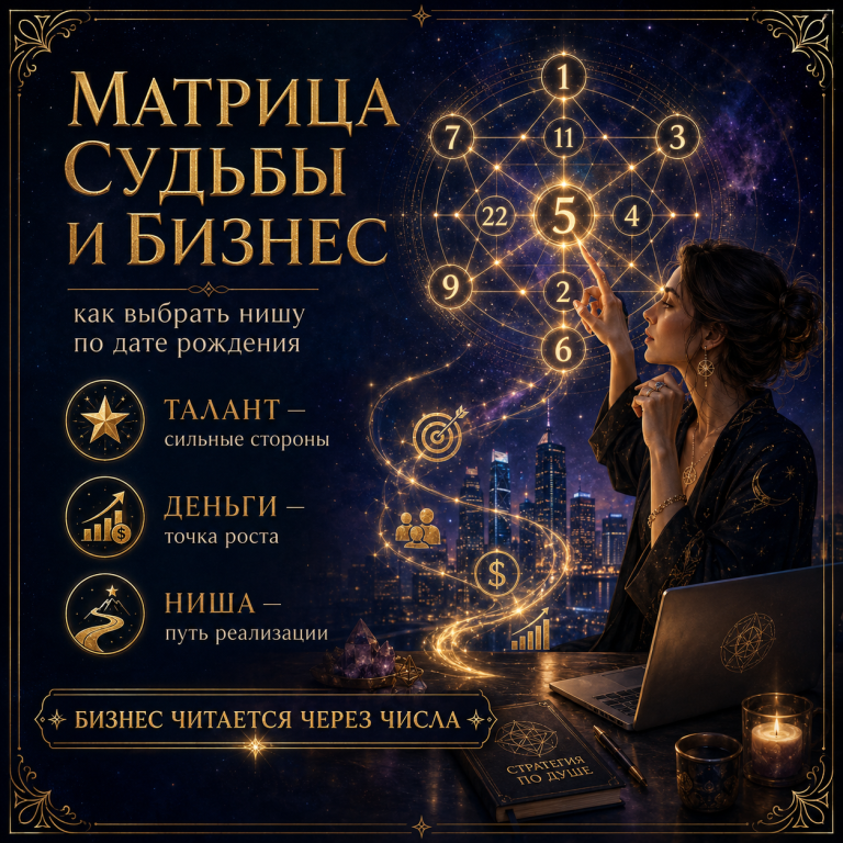Матрица судьбы и бизнес: как выбрать нишу по дате рождения