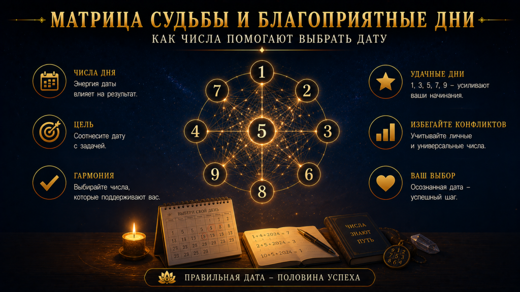 Матрица судьбы и благоприятные дни