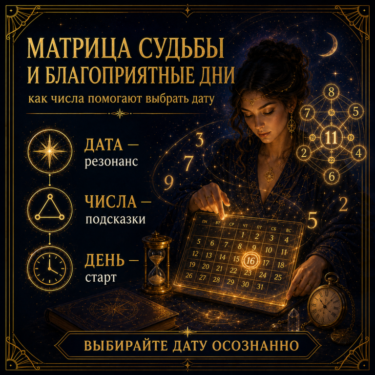 Матрица судьбы и благоприятные дни: как числа помогают выбрать дату