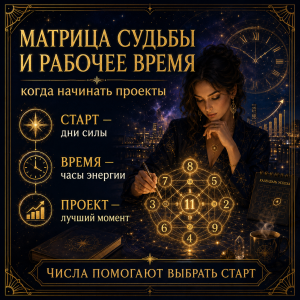 Матрица судьбы и нумерология рабочего времени: когда начинать проекты
