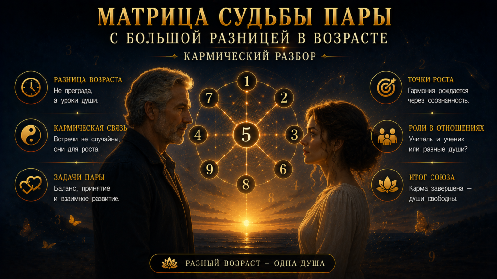 Матрица судьбы пары с большой разницей в возрасте