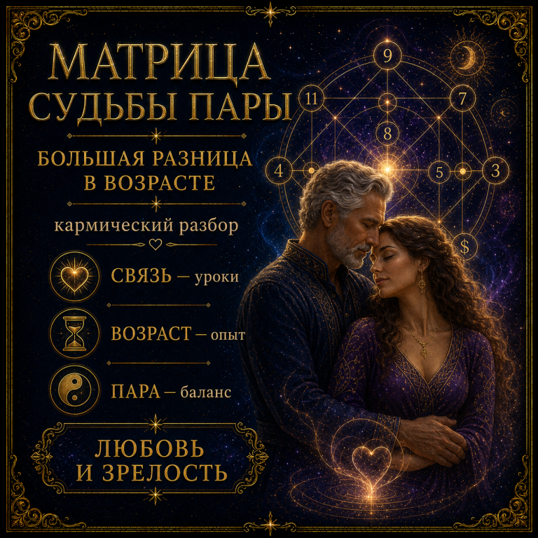 Матрица судьбы пары с большой разницей в возрасте: кармический разбор
