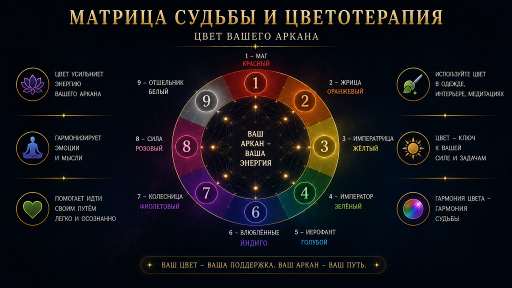 Матрица судьбы и цветотерапия