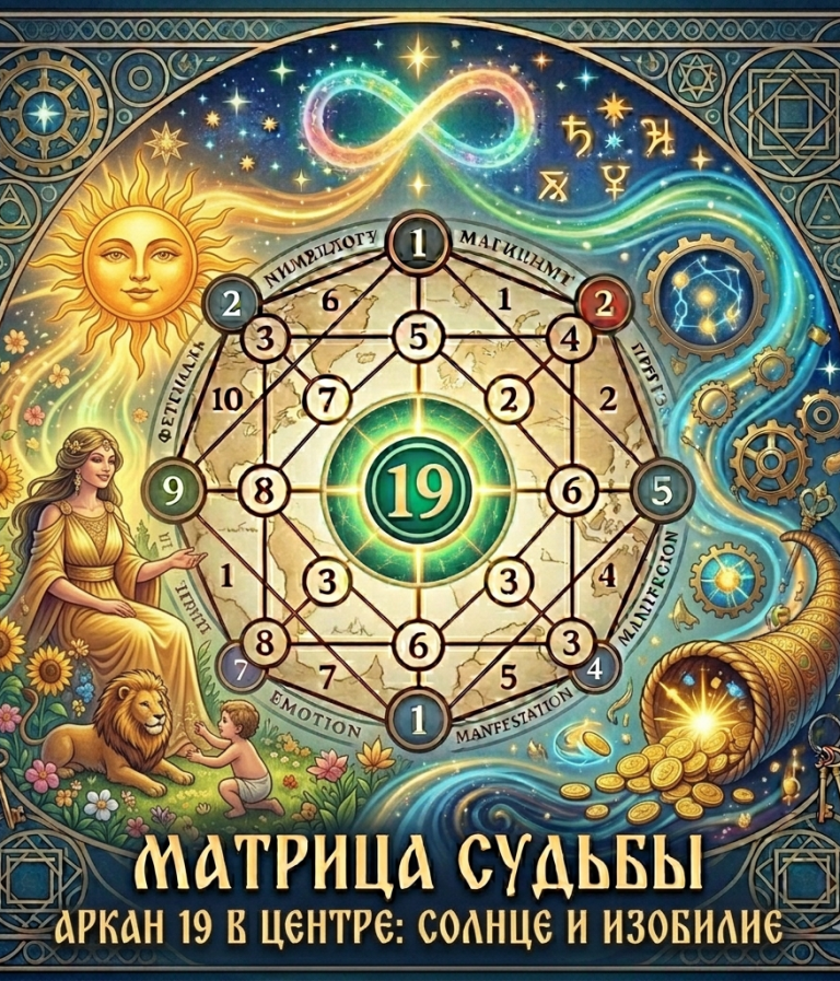 19 аркан в центре матрицы судьбы: миссия света, радости и процветания