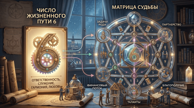 Число жизненного пути 6 и матрица судьбы: как арканы объясняют жертвенность в семье