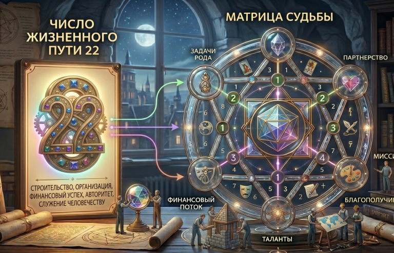 Число жизненного пути 22 и матрица судьбы: как арканы раскрывают миссию архитектора