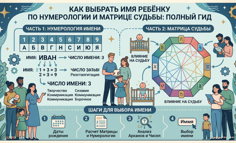 Как выбрать имя ребёнку по нумерологии и матрице судьбы: полный гид