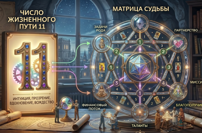 Число жизненного пути 11 и матрица судьбы: кармическая сверхзадача мастер-числа