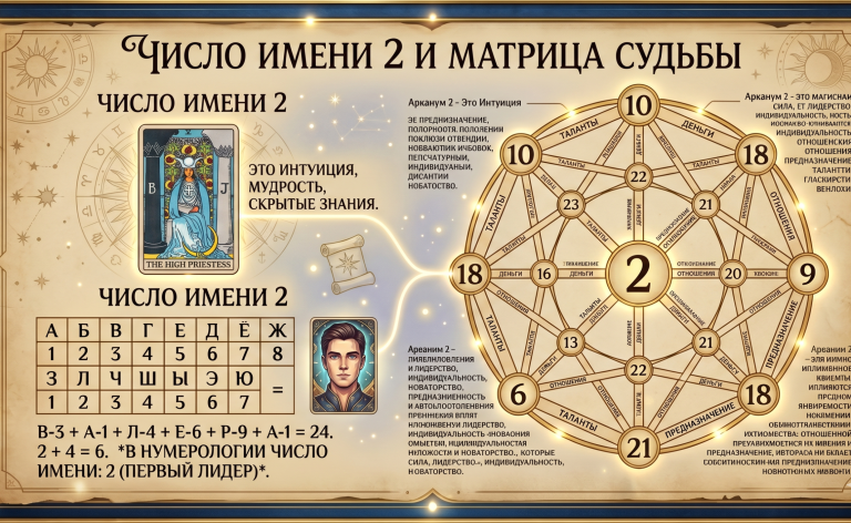 Число имени 2 в матрице судьбы: что происходит, когда имя конфликтует с арканом