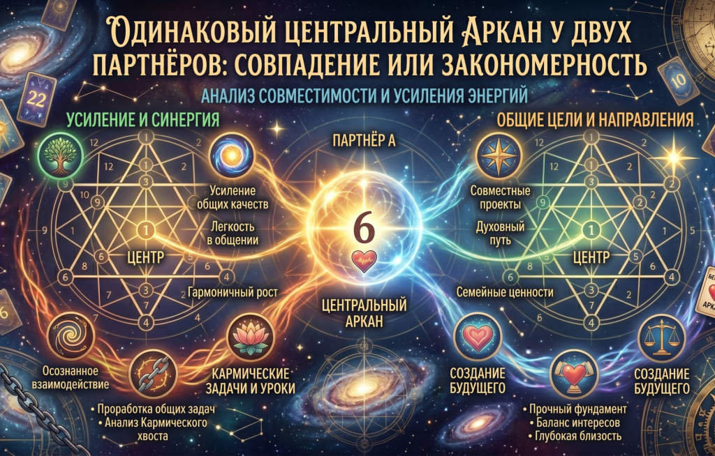 Одинаковый центральный аркан 