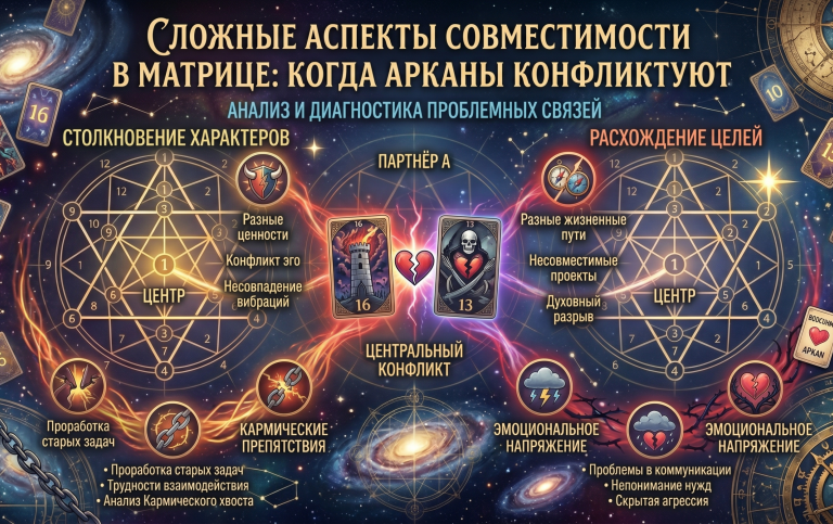 Сложные аспекты совместимости в матрице: когда арканы конфликтуют