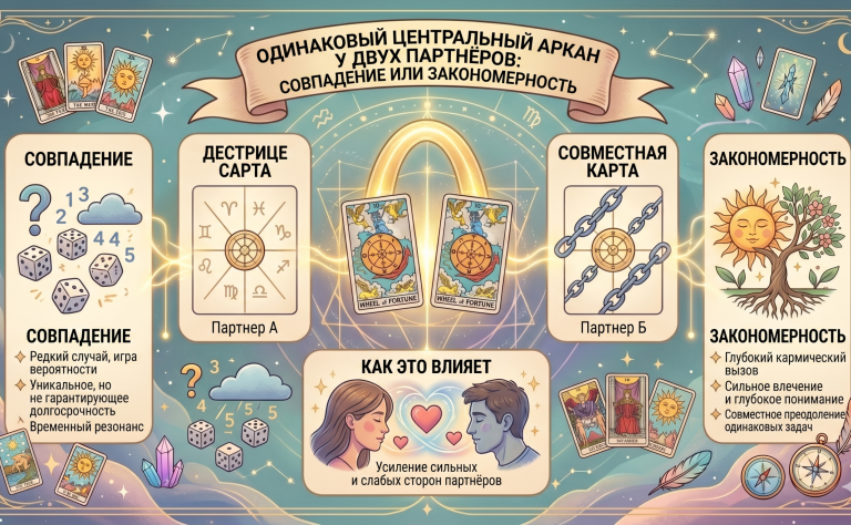 Одинаковый центральный аркан у двух партнёров: совпадение или закономерность