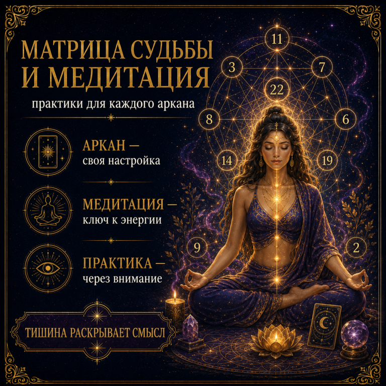Матрица судьбы и медитация: практики для каждого аркана