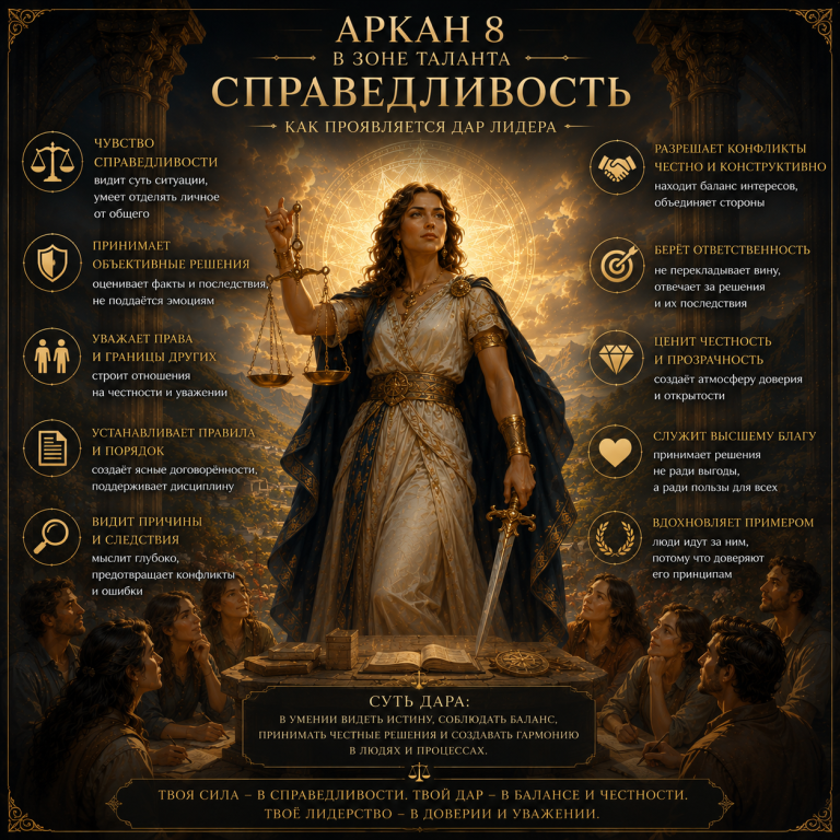 Аркан 8 в зоне таланта матрицы судьбы: дар силы и трансформации