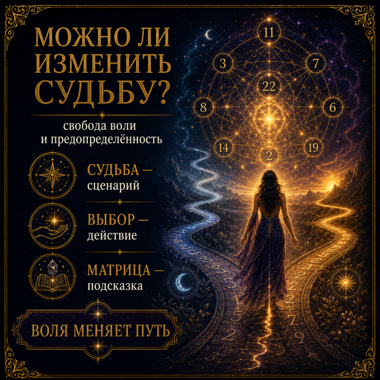 Можно ли изменить судьбу: матрица судьбы о свободе воли и предопределённости