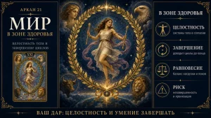 Аркан 21 Мир в зоне здоровья: целостность тела и завершение циклов