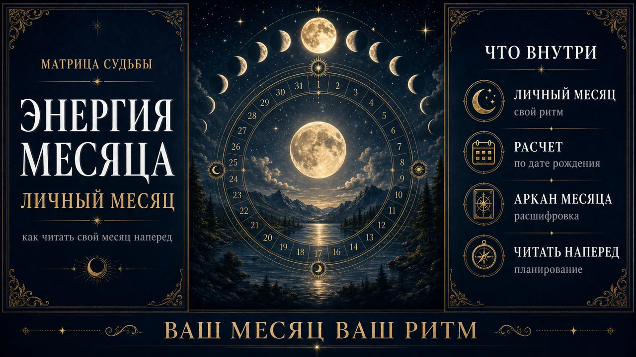 Матрица судьбы и энергия месяца: как читать личный месяц наперёд