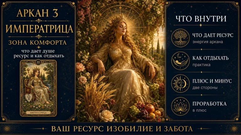 Зона комфорта в матрице судьбы: аркан 3 Императрица — что даёт душе ресурс и как отдыхать