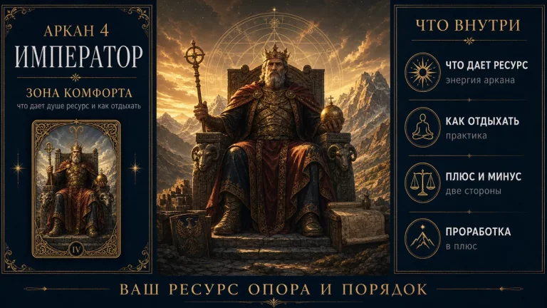 Зона комфорта в матрице судьбы: аркан 4 Император — что даёт душе ресурс и как отдыхать