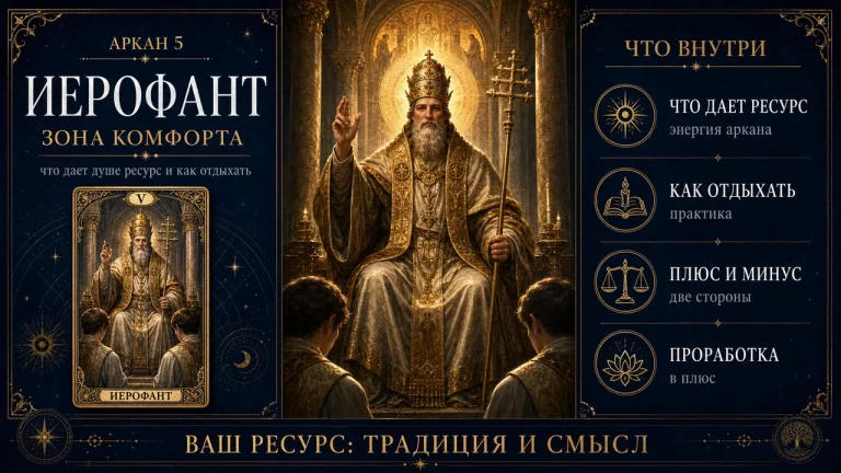 Зона комфорта в матрице судьбы: аркан 5 Иерофант — что даёт душе ресурс и как отдыхать