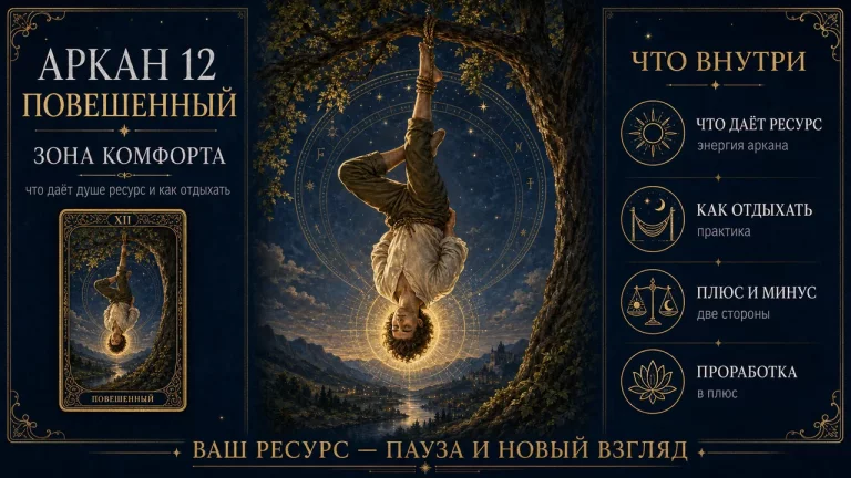 Аркан 12 Повешенный в зоне комфорта матрицы судьбы