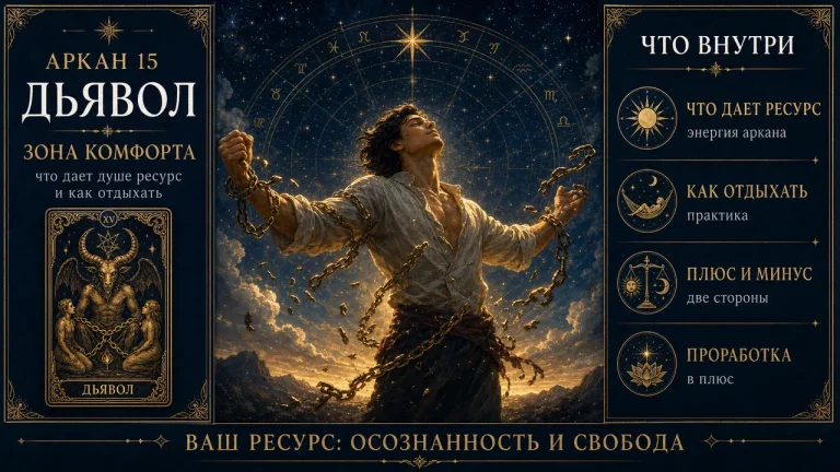 Аркан 15 Дьявол в зоне комфорта матрицы судьбы