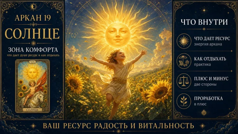 Аркан 19 Солнце в зоне комфорта матрицы судьбы