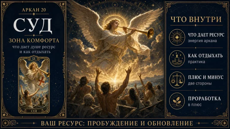 Аркан 20 Суд в зоне комфорта матрицы судьбы