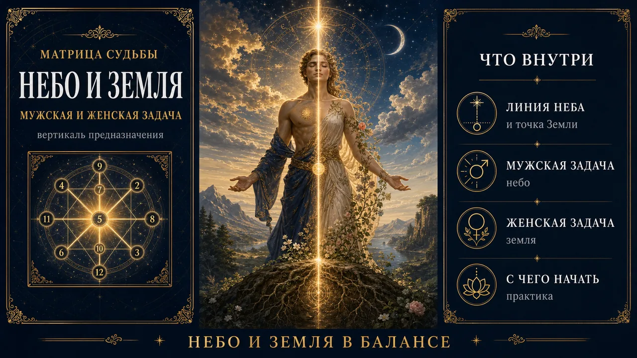 Небо и Земля в матрице судьбы: мужская и женская задача предназначения