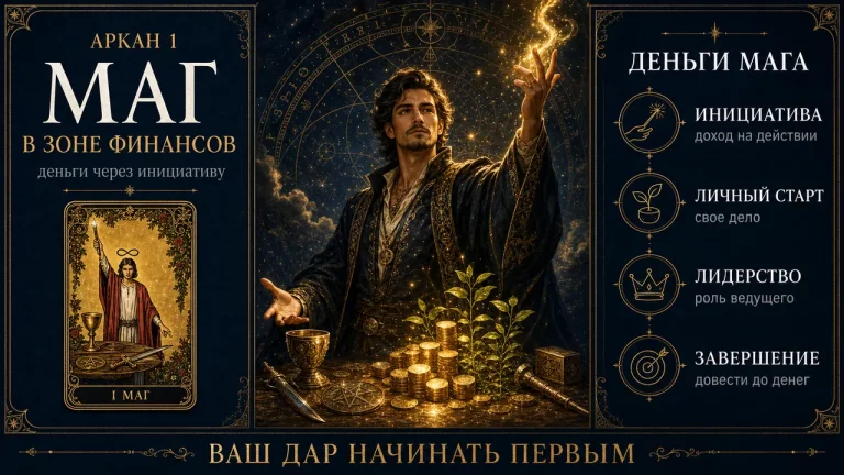 Аркан 1 Маг в финансовой зоне матрицы судьбы: деньги через инициативу и личный старт