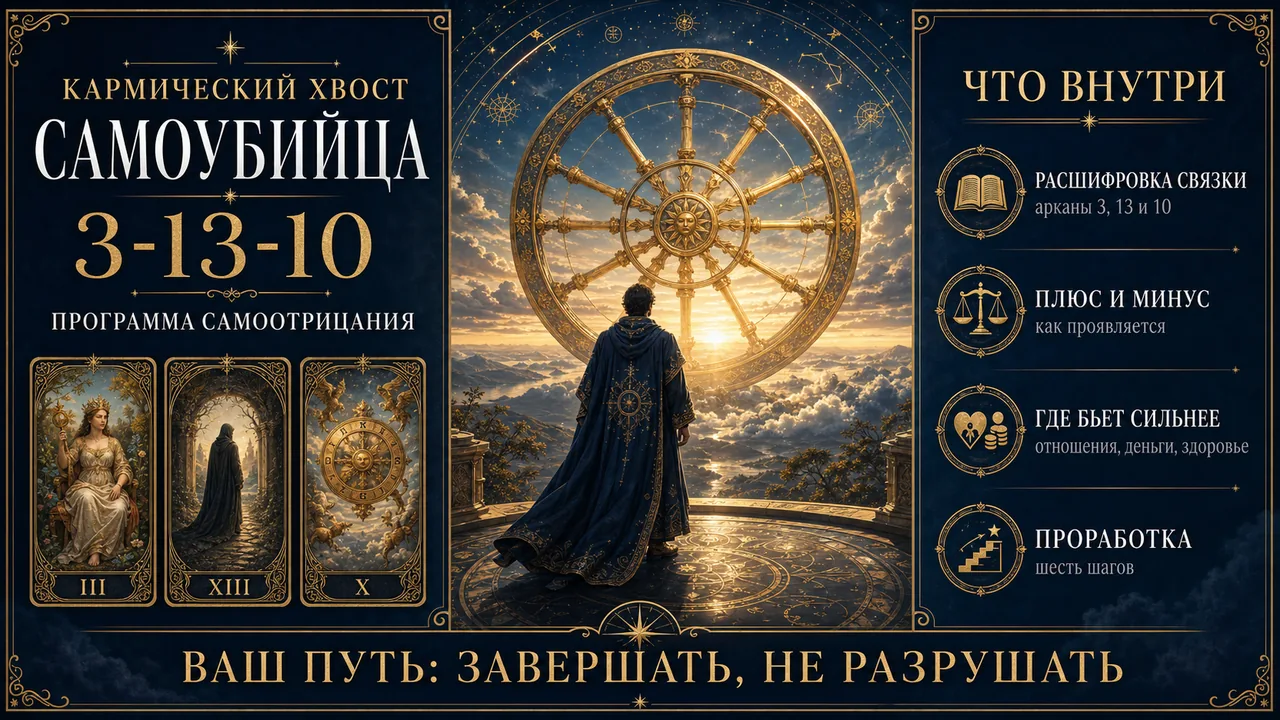 Кармический хвост 3-13-10: программа Самоубийца, арканы 3, 13 и 10